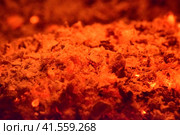 Hot coals in the stove. Стоковое фото, фотограф Леонид Еремейчук / Фотобанк Лори