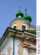 Close up view of restoration of dome of Cathedral of Our Lady of Smolensk in Olonets, Karelia (2023 год). Стоковое фото, фотограф Сергей Фролов / Фотобанк Лори