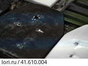 The armored panels of a ballistic vest designed to absorb and deflect bullets and other projectiles. Стоковое фото, фотограф Андрей Журавлев / Фотобанк Лори