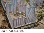 Model of the residential complex "Stolichnye polyany" of company PIK - Moscow, Russia, 12.02.2019. Редакционное фото, фотограф Андрей Журавлев / Фотобанк Лори