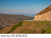Чечня. Горная дорога к озеру Казеной-Ам. (2022 год). Стоковое фото, фотограф Рябков Александр / Фотобанк Лори