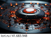 Nanorobots building a quantum-processor, ,    Generative AI. Стоковое AI-изображение, AI-художник Анна Кривицкая / Фотобанк Лори
