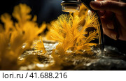 A microbiologist conducts research. Стоковое AI-изображение, AI-художник Кирилл Черезов / Фотобанк Лори