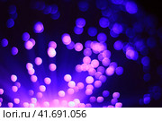 Abstract festive dark background with pink and blue bokeh lights. Стоковое фото, фотограф Светлана Ильева (Иванова) / Фотобанк Лори