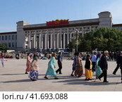 Национальный музей Китая на площади Тяньаньмэнь в Пекине (2023 год). Редакционное фото, фотограф Максим Гулячик / Фотобанк Лори