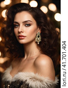 luxury female portrait. Стоковое AI-изображение, AI-художник Lekcej / Фотобанк Лори