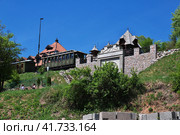 Drvengrad is traditional Serbian village in the Balkan mountains (2018 год). Редакционное фото, фотограф Сергей Стрелков / Фотобанк Лори