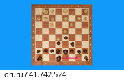 Short and long castling of the chess king and rook during the game, stop motion. Стоковое видео, видеограф Андрей Журавлев / Фотобанк Лори