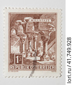 Почтовая марка с гашением Австрия 1970 год. Милльштатт (Millstatt) (2023 год). Редакционное фото, фотограф Елена Бобкова / Фотобанк Лори