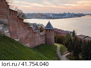 Nizhny Novgorod at sunset (2023 год). Редакционное фото, фотограф Юлия Бабкина / Фотобанк Лори