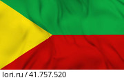Развевающийся флага Забайкальского края Российской Федерации. Waving flag of Zabaykalsky Krai in Russia. 3d animation in 4k resolution video. Стоковая анимация, аниматор Александр Кузнецов / Фотобанк Лори