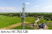 Cellular tower. Equipment for relaying cellular and mobile signal. Стоковое фото, фотограф Леонид Еремейчук / Фотобанк Лори