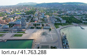 Top view of the marina and quay of Novorossiysk. Стоковое фото, фотограф Леонид Еремейчук / Фотобанк Лори