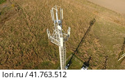 Equipment for relaying cellular and mobile signal. Cellular tower. Стоковое фото, фотограф Леонид Еремейчук / Фотобанк Лори