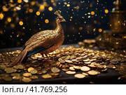 Firebird from Russian fairy tales. Стоковое AI-изображение, AI-художник Сергей Елизарьев / Фотобанк Лори