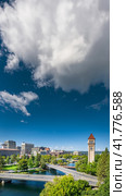 spokane landmark washington clocktower downtown. Стоковое фото, фотограф Mark Agnor / Фотобанк Лори