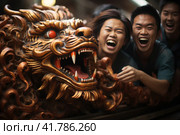 Secrets of Mikoshi: Protectors Who Exorcise Evil Spirits. Стоковое AI-изображение, AI-художник Юрий Поздников / Фотобанк Лори