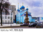 Храм святого пророка Самуила. Исторический пилон. г. Воронеж (2023 год). Редакционное фото, фотограф Владимир Шибаев / Фотобанк Лори