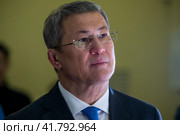 Глава Республики Башкортостан Радий Хабиров посетил Международную выставку-форум "Россия" на территории выставочного комплекса ВДНХ в городе Москве, Россия (2023 год). Редакционное фото, фотограф Николай Винокуров / Фотобанк Лори