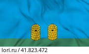 Развевающийся флаг города Рославль Смоленской области. Waving flag of Roslavl town in Smolensk oblast of Russia. 3d animation in 4k resolution video. Стоковая анимация, аниматор Александр Кузнецов / Фотобанк Лори