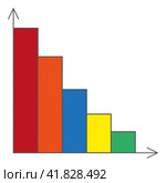 Multicolored diagram on white background. Стоковая иллюстрация, иллюстратор Карпенко Алексей / Фотобанк Лори