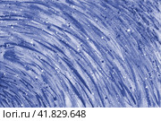 Watercolor blue arcuate abstract background. Blue arcs radiate from the corner. Blue and white dots on the background. Illustration. Стоковая иллюстрация, иллюстратор Бузмакова Светлана / Фотобанк Лори