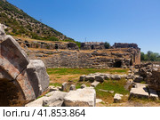 Ruins of Roman theatre in ancient city of Limyra, Turkey. Стоковое фото, фотограф Яков Филимонов / Фотобанк Лори