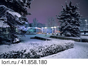 Зимний вечер в Калининграде (2023 год). Стоковое фото, фотограф Ольга Дмитренко / Фотобанк Лори