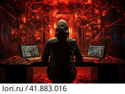 Hacker  Generative AI. Стоковое AI-изображение, AI-художник Анна Кривицкая / Фотобанк Лори