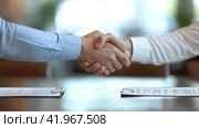 Business handshake . Two businessmen made a deal. Generative AI. Стоковое AI-изображение, AI-художник Александр Трофимович / Фотобанк Лори