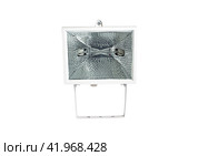 Белый галогеновый прожектор на белом фоне. White halogen Lantern on a white background. Стоковое фото, фотограф Татьяна Д / Фотобанк Лори