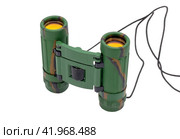 Бинокль  на белом фоне. Binoculars on a white background. Стоковое фото, фотограф Татьяна Д / Фотобанк Лори