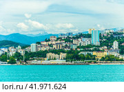 Панорама Сочи с моря (2023 год). Стоковое фото, фотограф Megapixx / Фотобанк Лори