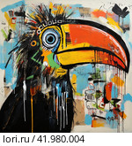 Toucan drawing,Generative AI. Стоковое AI-изображение, AI-художник Анна Кривицкая / Фотобанк Лори
