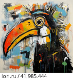 Toucan drawing,Generative AI. Стоковое AI-изображение, AI-художник Анна Кривицкая / Фотобанк Лори