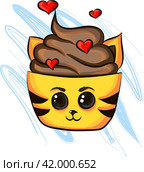 Cupcake Cat. Стоковая иллюстрация, иллюстратор Татьяна Черемисина / Фотобанк Лори