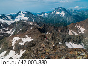 Вид на гору Пшиш с вершины София (2021 год). Редакционное фото, фотограф Катя Полякова / Фотобанк Лори