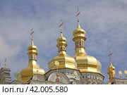 Украина. Киев. Успенский собор. Купола. Свято-Успенская Киево-Печерская лавра. Стоковое фото, фотограф Ерохин Дмитрий Викторович / Фотобанк Лори