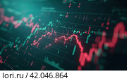 Luminous stock chart. Стоковое AI-изображение, AI-художник Кирилл Черезов / Фотобанк Лори