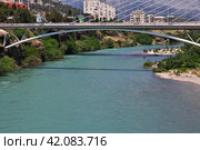Podgorica, Montenegro - 07 May 2018: The bridge in Podgorica city, Montenegro. Редакционное фото, фотограф Сергей Стрелков / Фотобанк Лори