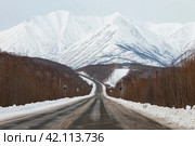 Камчатский край. Елизовский район. Автодорога Петропавловск-Камчатский  - Мильково (2023 год). Стоковое фото, фотограф Сергей Крамарев / Фотобанк Лори