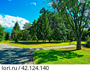 Парк Леонида Гаркавого. Город Бийск. Алтайский край (2023 год). Редакционное фото, фотограф Макаров Алексей / Фотобанк Лори