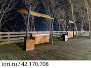 Беседки на террасе в парке Беккера, Янтарный. Стоковое фото, фотограф Константин Чижов / Фотобанк Лори