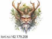 Forest spirit, watercolor,Generative AI. Стоковое AI-изображение, AI-художник Анна Кривицкая / Фотобанк Лори