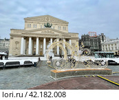 Театральная площадь в Москве зимой. Россия. Редакционное фото, фотограф Овчинникова Ирина / Фотобанк Лори
