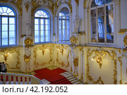 Санкт-Петербург. Зимний дворец. Иорданская лестница, фрагмент (2013 год). Редакционное фото, фотограф Александр Алексеев / Фотобанк Лори