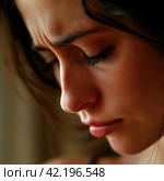 Beautiful woman crying out of anguish. Стоковое AI-изображение, AI-художник Кирилл Черезов / Фотобанк Лори