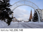 Башня Сююмбике в Казанском кремле, Казань, республика Татарстан, Россия (2024 год). Редакционное фото, фотограф Natalia Sidorova / Фотобанк Лори