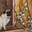 The mops is sitting on the steps near the door of the house. A cute dog is like a pet. Стоковое фото, фотограф Неведицына Елена / Фотобанк Лори