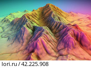 Geology topographic map. Generate Ai. Стоковое AI-изображение, AI-художник Иван Рябоконь / Фотобанк Лори